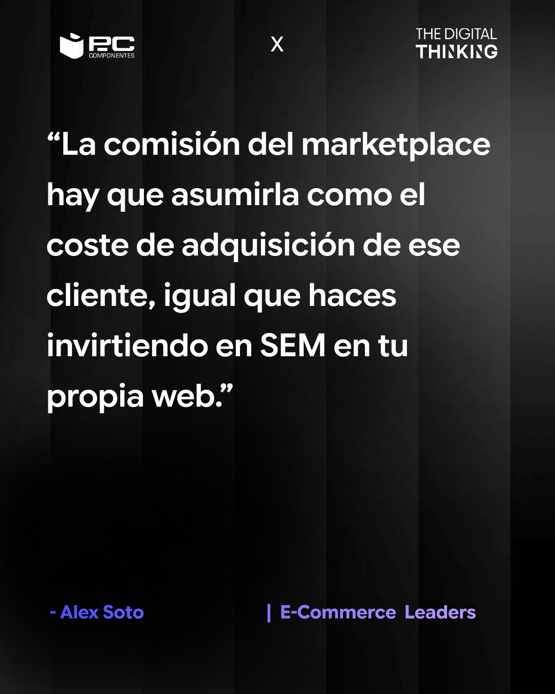 Reflexión de Alex Soto sobre costes de adquisición en marketplaces