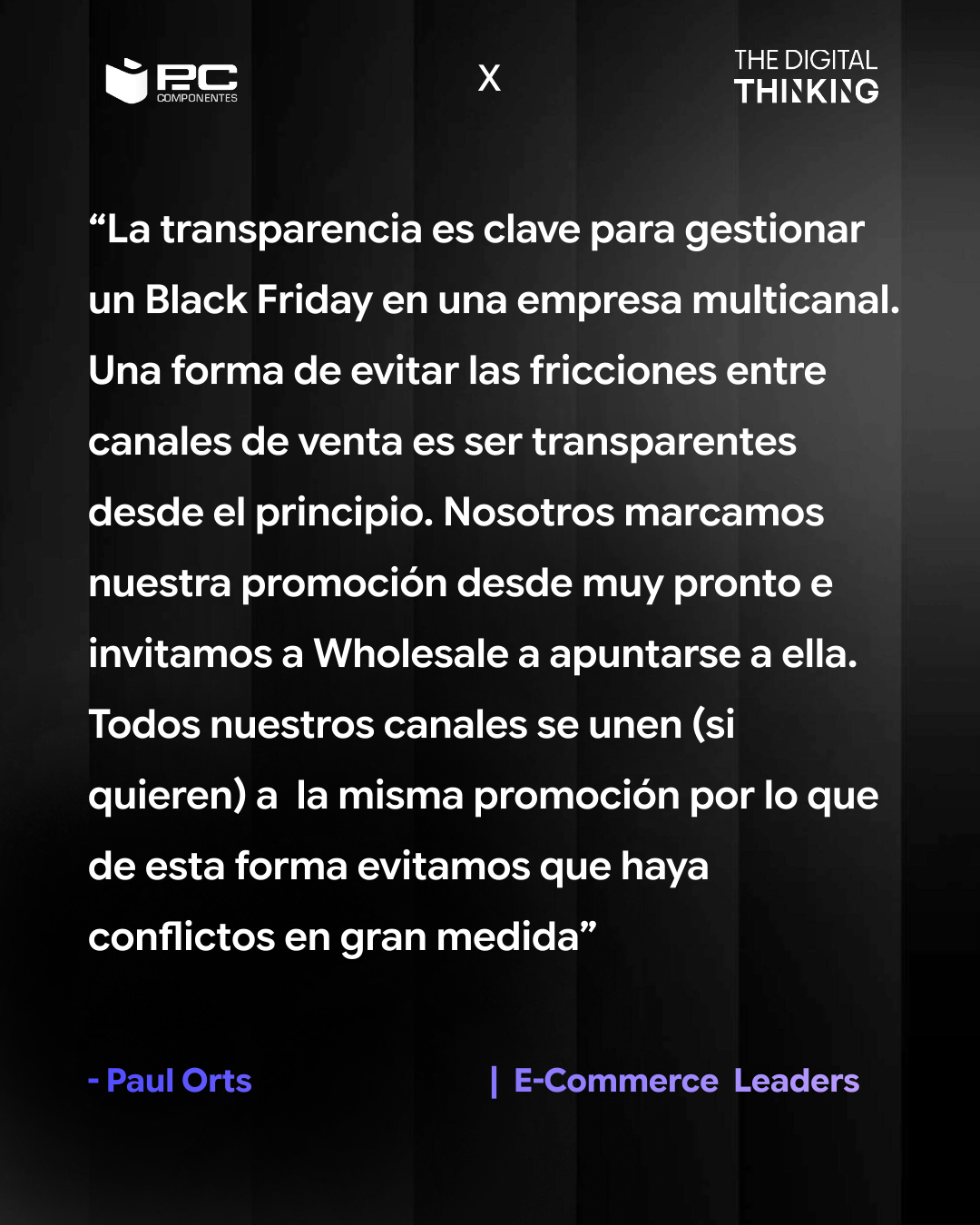 Reflexión de Pau Orts sobre transparencia en campañas de Black Friday